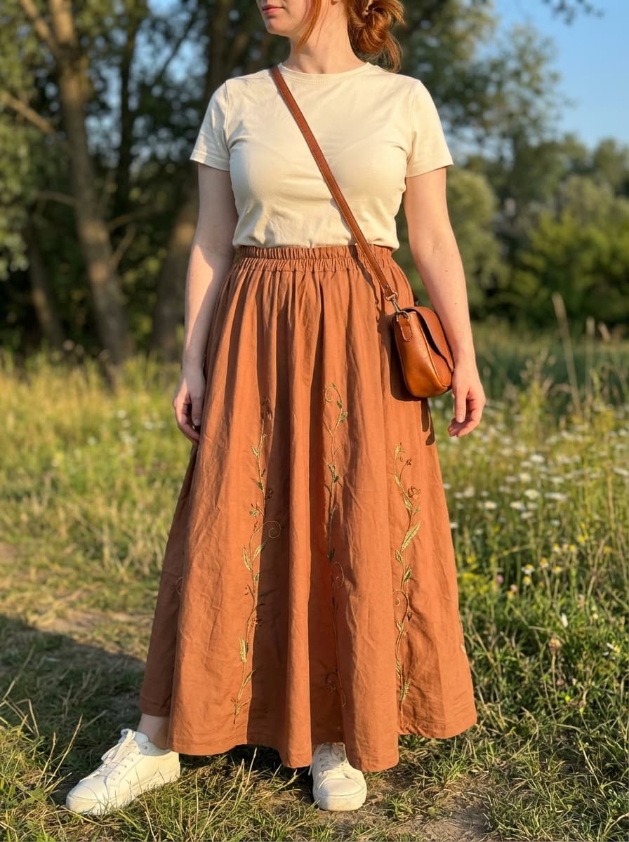 sukně bavlna handmade